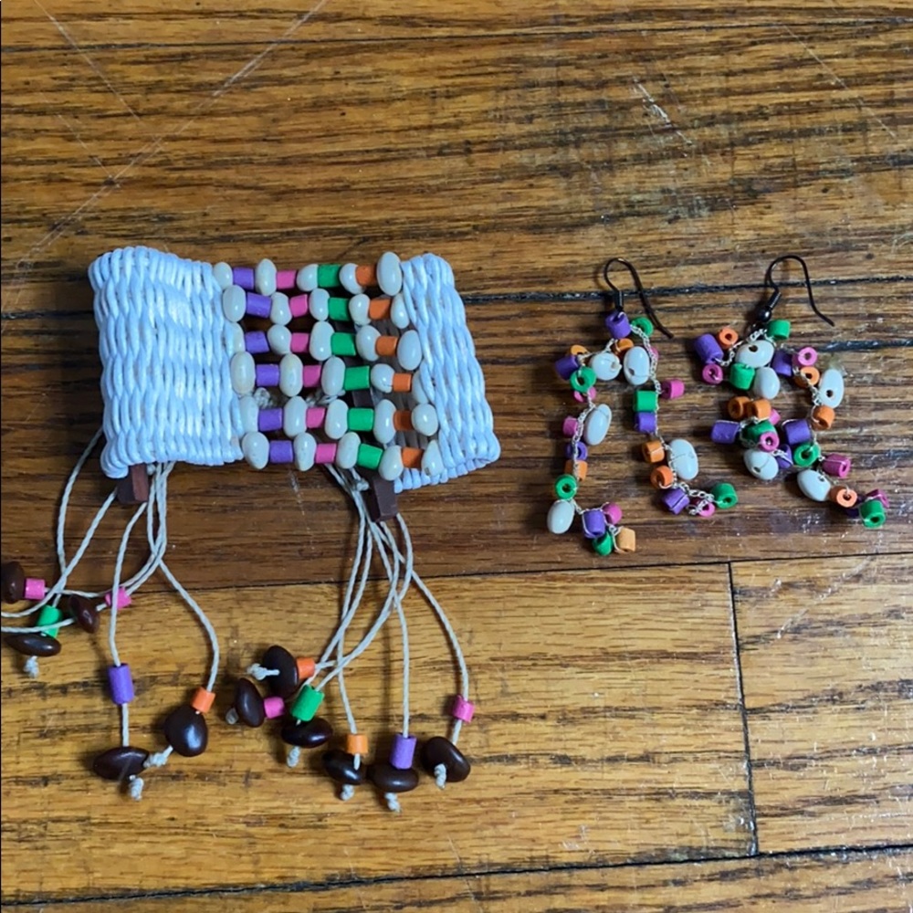 Beaded Bracelet & Earring Set